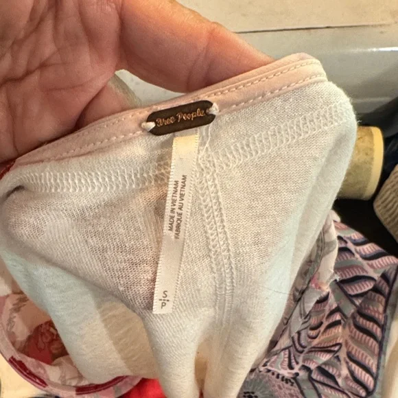 Free People Floral and Geometric Blouse - Pink and Black - Picture 4 of 4